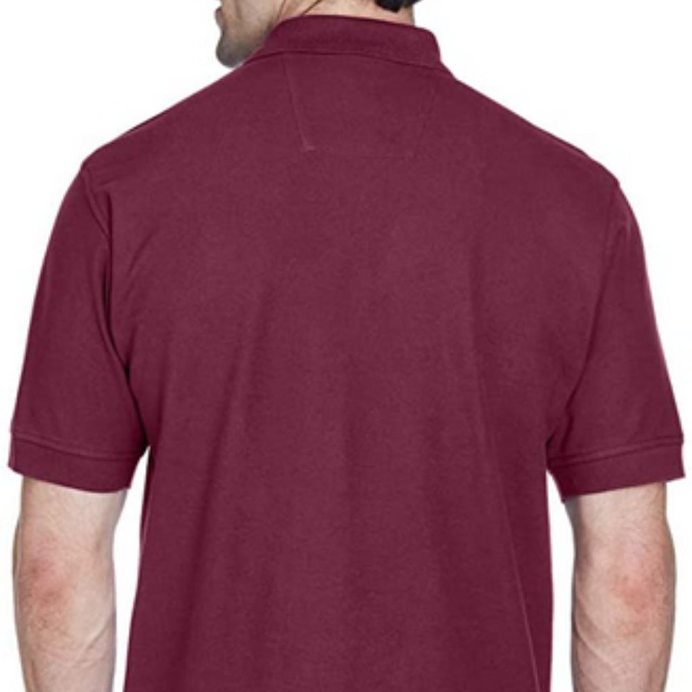 ***NEW*** Devon & Jones Men's Pima Piqué Short-Sleeve Polo Burgundy Size Small - Picture 4 of 5